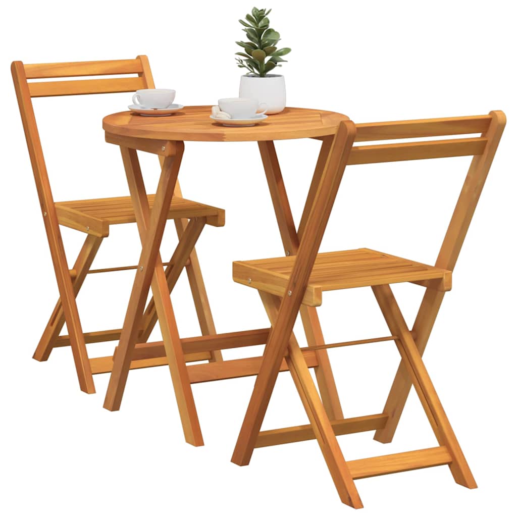 Trädgårdsmöbelset Med Kudde 3 Pcs Olivenatur Massivt Akaciaträ