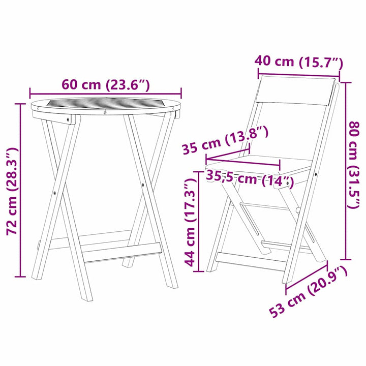 Trädgårdsmöbelset Med Kudde 3 Pcs Olivenatur Massivt Akaciaträ