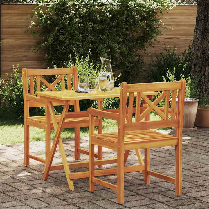 Utomhusbänk 2 Pcs Naturlig 56 X 55,5 X 90 Cm Massivt Akaciaträ