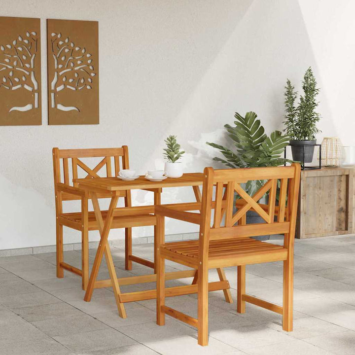 Utomhusbänk 2 Pcs Naturlig 56 X 55,5 X 90 Cm Massivt Akaciaträ