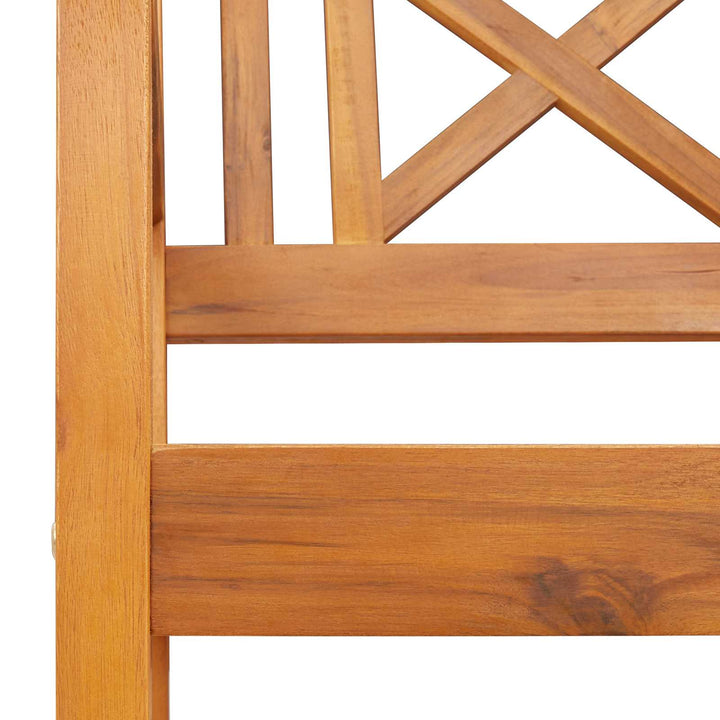 Utomhusbänk Naturlig 110 X 56 X 90 Cm Massivt Akaciaträ