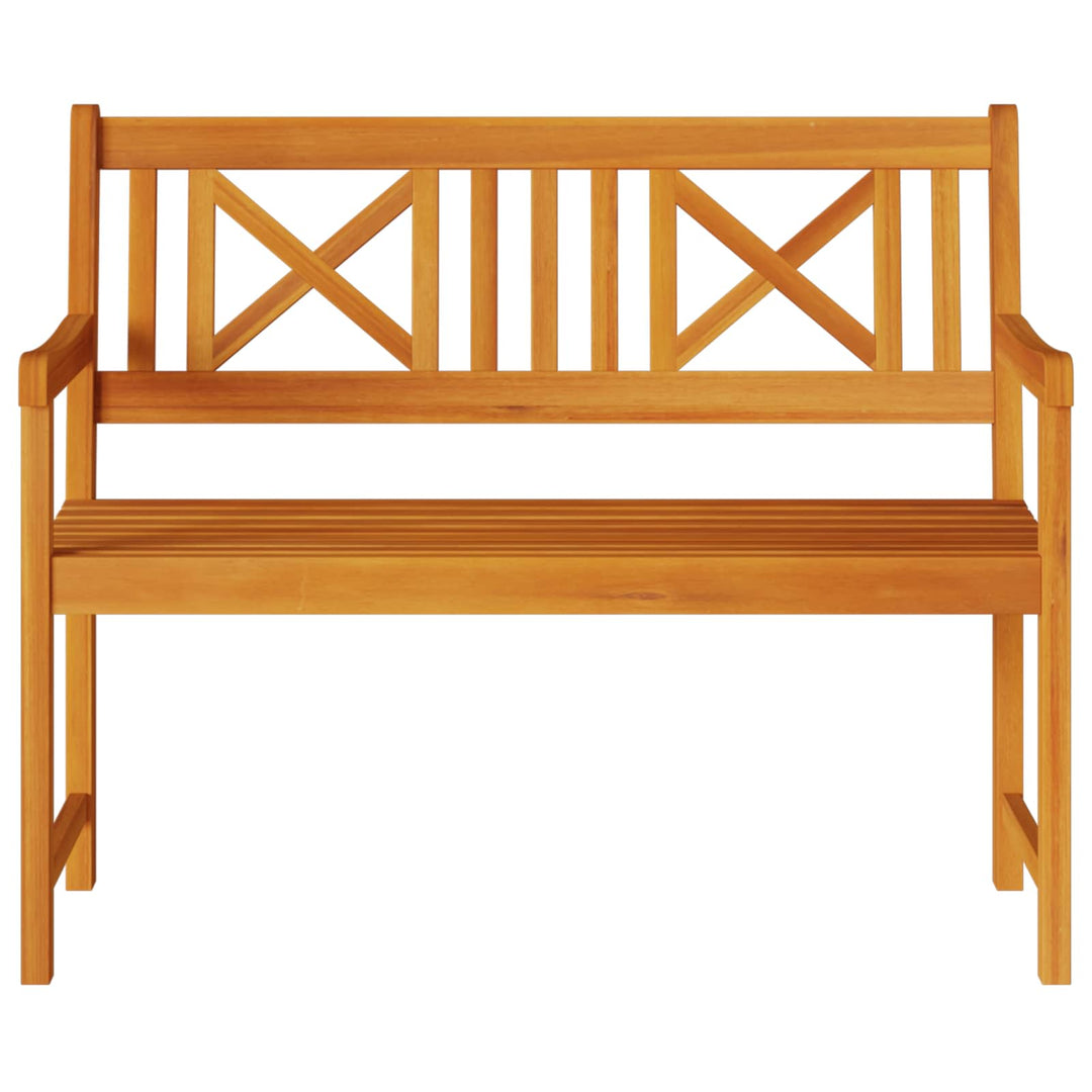 Utomhusbänk Naturlig 110 X 56 X 90 Cm Massivt Akaciaträ