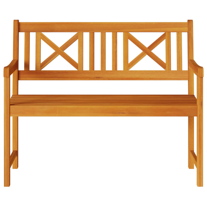 Utomhusbänk Naturlig 110 X 56 X 90 Cm Massivt Akaciaträ
