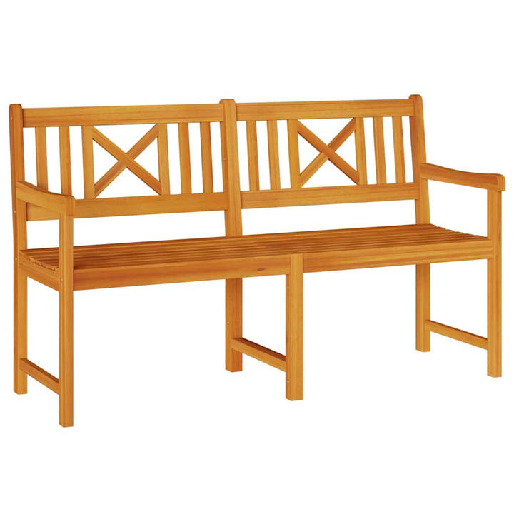 Utomhusbänk Naturlig 150 X 56 X 90 Cm Massivt Akaciaträ