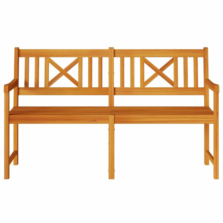 Utomhusbänk Naturlig 150 X 56 X 90 Cm Massivt Akaciaträ