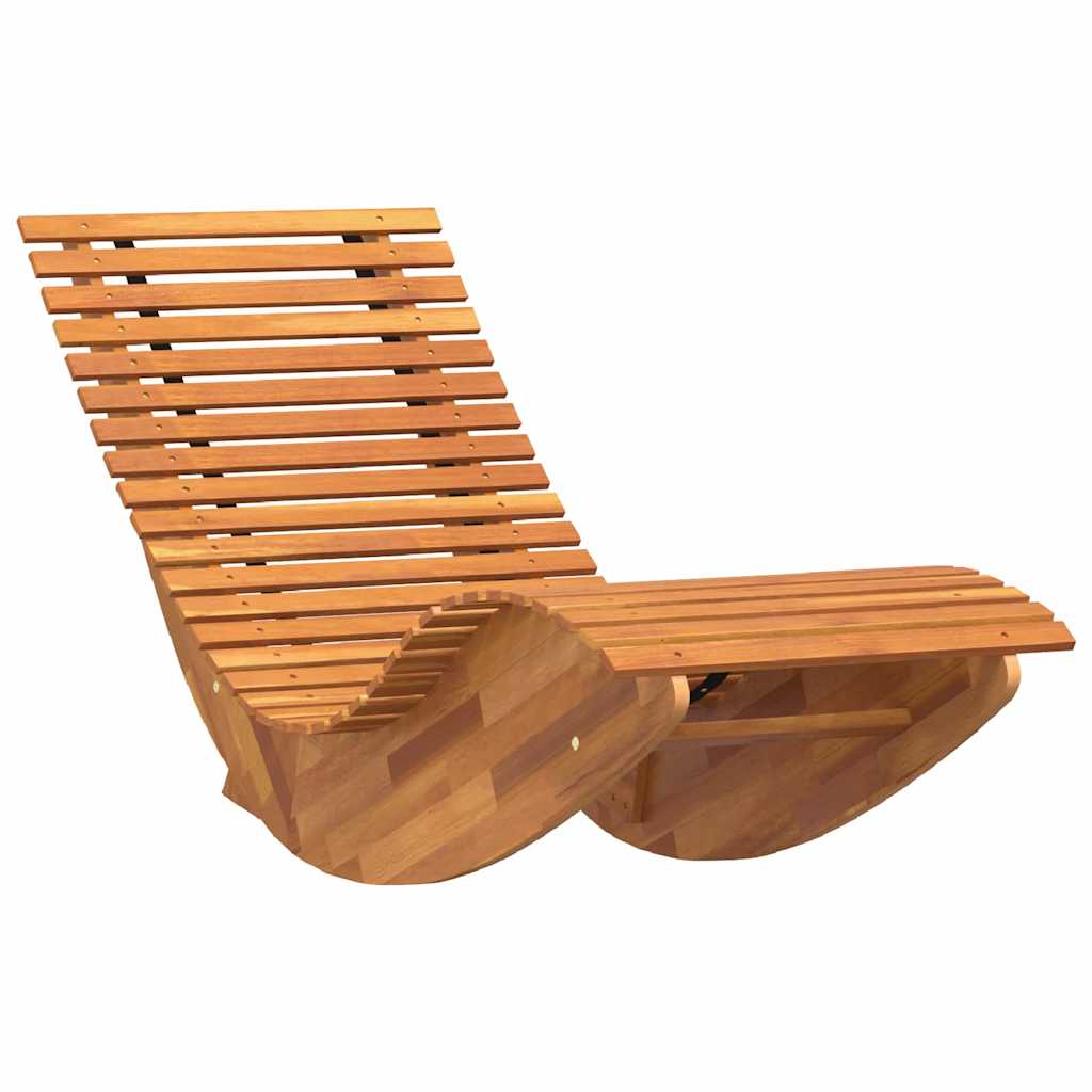 Lounger 2-Person 2 Pcs Brun 154 X 60 X 74 Cm Massivt Akaciaträ
