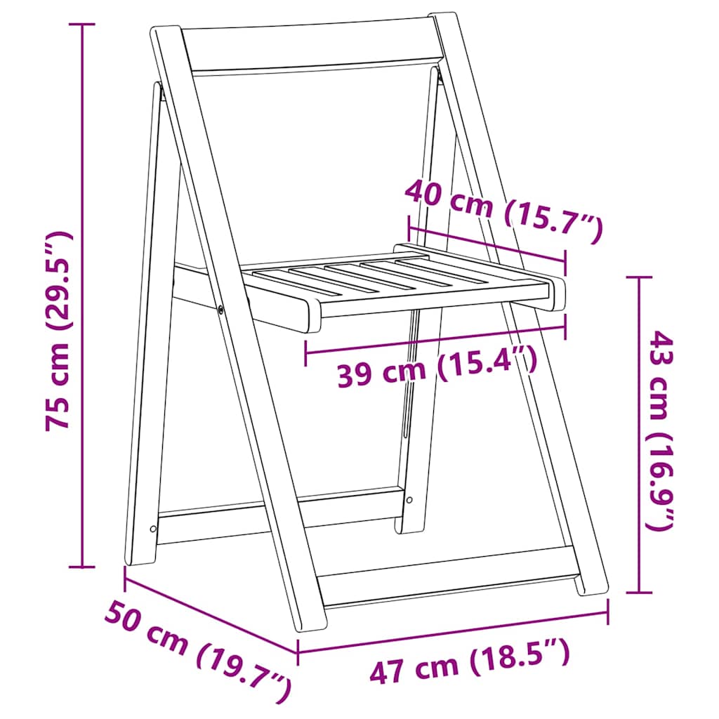 Trädgårdsbord 5 Pcs Brun Massivt Akaciaträ