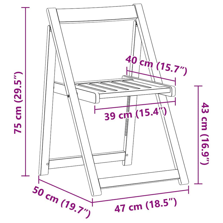 Trädgårdsbord 5 Pcs Brun Massivt Akaciaträ