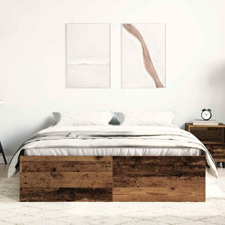 Sängram Utan Madrass 135X190Cm Konstruerat Trä