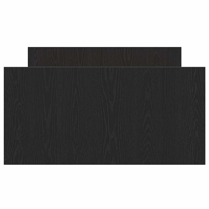 Sängram Med Låda Svart Ek 193 X 93 X 50 Cm Konstruerat Trä