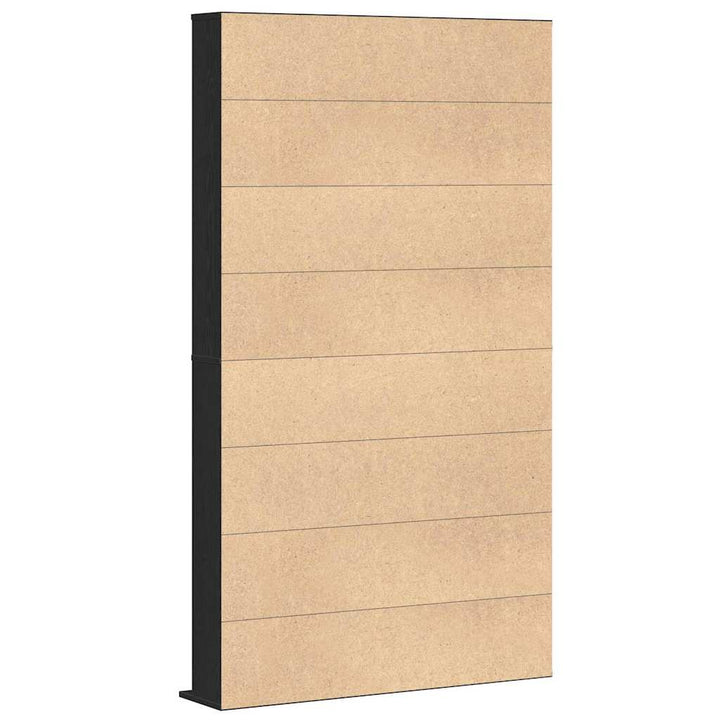 Cd Skåp Med Hylla Svart Ek 101 X 23 X 177,5 Cm Konstruerat Trä