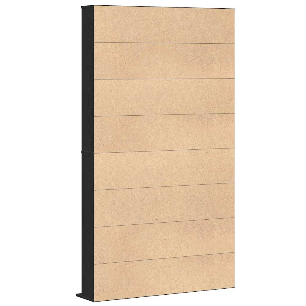 Cd Skåp Med Hylla Svart Ek 101 X 23 X 177,5 Cm Konstruerat Trä