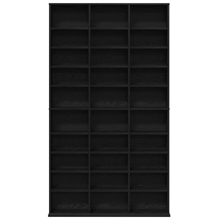 Cd Skåp Med Hylla Svart Ek 101 X 23 X 177,5 Cm Konstruerat Trä