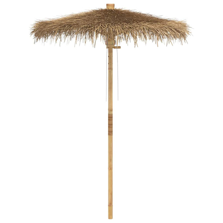 Tiki Paraply Med Bananblad Bambu