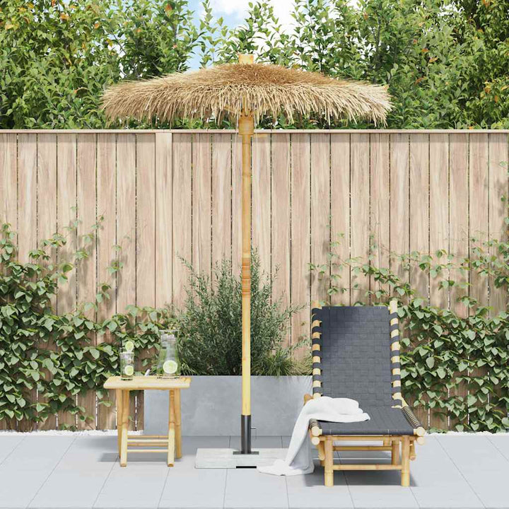 Tiki Paraply Med Bananblad Bambu