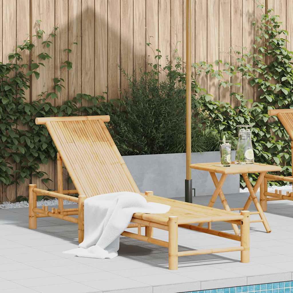 Solsäng Med Dynor 55X199X30 Cm Bambu