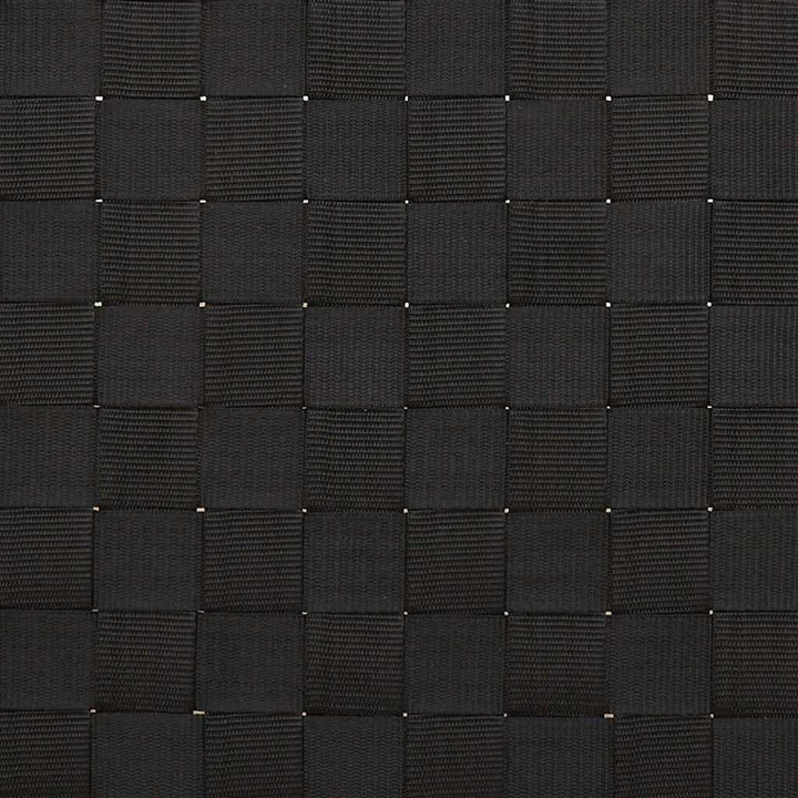Solsäng Med Svart Vävd Rem 55X200X30 Cm Bambu