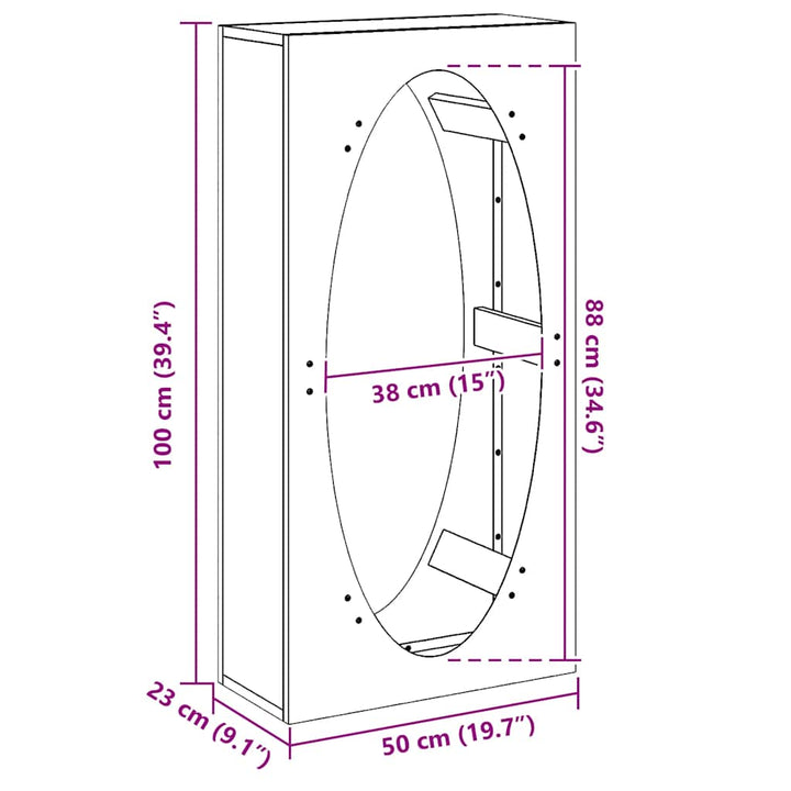 Vedställ 50X23X100 Cm Kallvalsat Stål