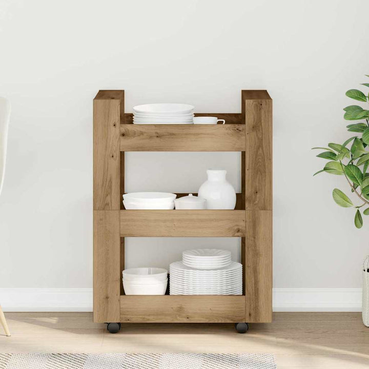 Köksvagn Artisan Ek 60 X 45 X 80 Cm Konstruerat Trä