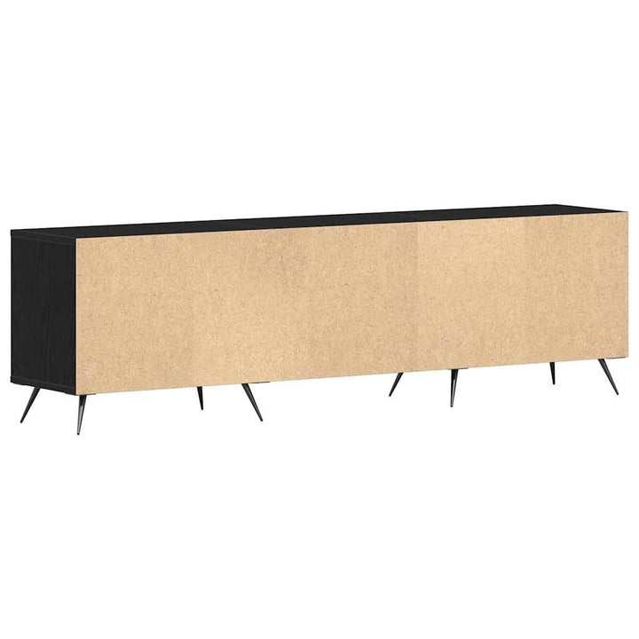 Tv-Skåp Svart Ek 150 X 30 X 44,5 Cm Konstruerat Trä