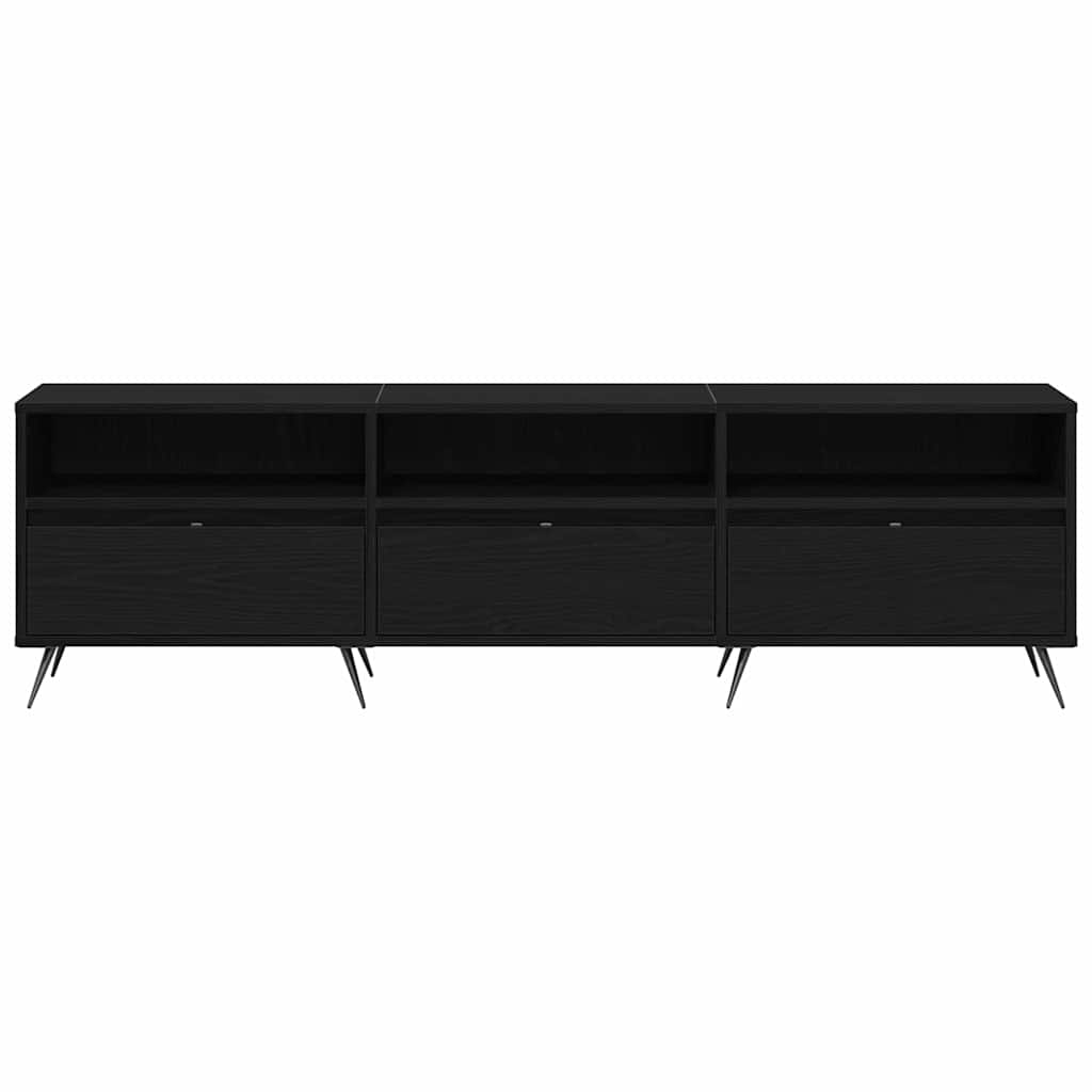 Tv-Skåp Svart Ek 150 X 30 X 44,5 Cm Konstruerat Trä