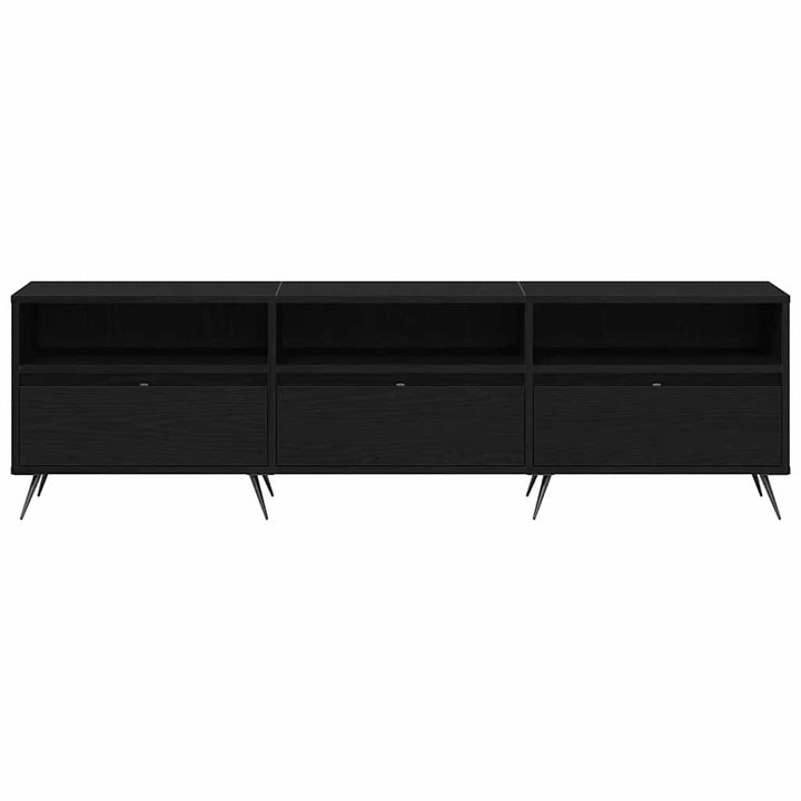 Tv-Skåp Svart Ek 150 X 30 X 44,5 Cm Konstruerat Trä