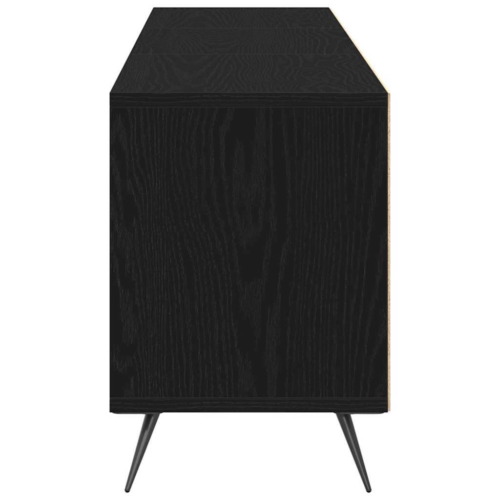 Tv-Skåp Svart Ek 150 X 30 X 44,5 Cm Konstruerat Trä