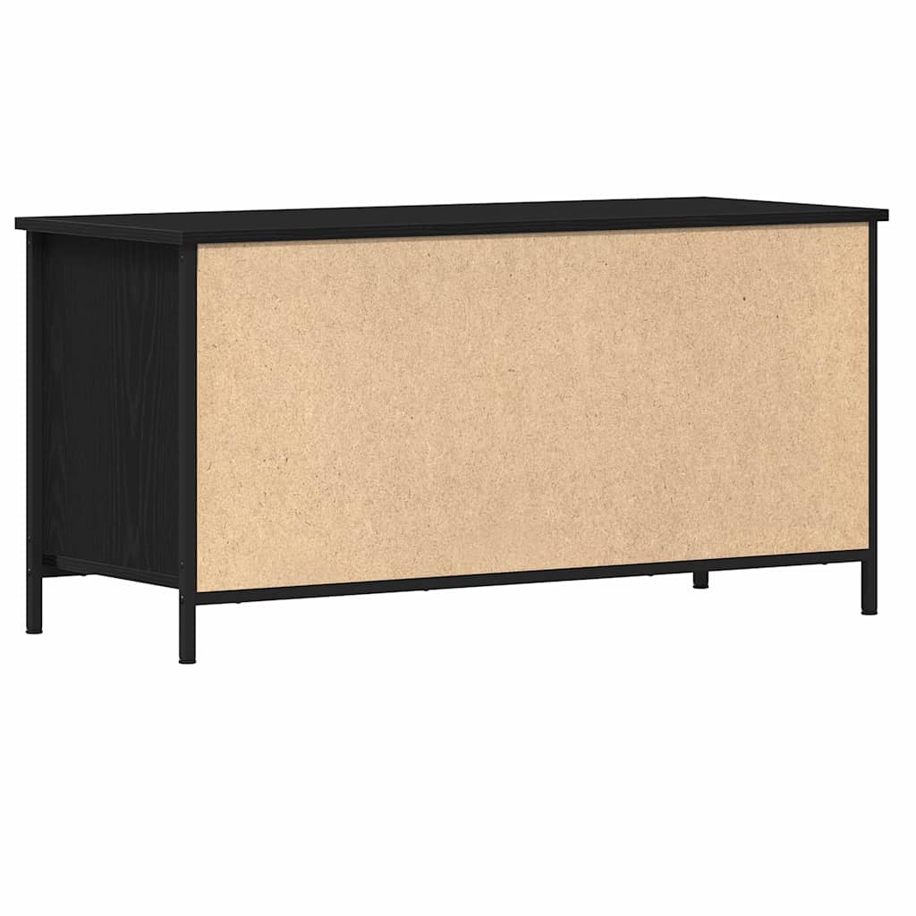 Tv-Skåp Svart Ek 100 X 40 X 50 Cm Konstruerat Trä