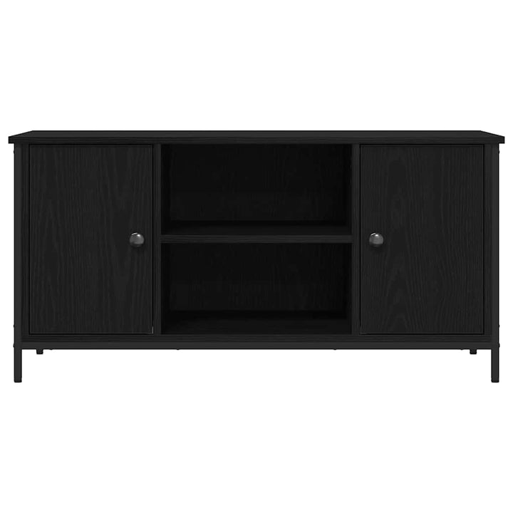 Tv-Skåp Svart Ek 100 X 40 X 50 Cm Konstruerat Trä