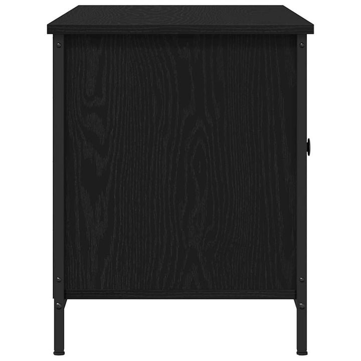 Tv-Skåp Svart Ek 100 X 40 X 50 Cm Konstruerat Trä
