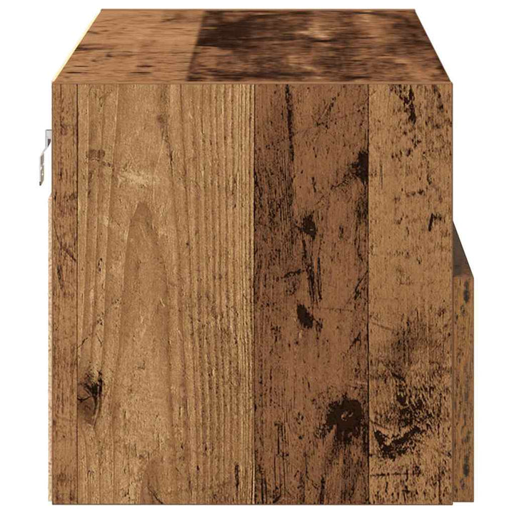 Tv Vägghylla 2 Pcs Gammalt Trä 100 X 30 X 30 Cm Konstruerat Trä