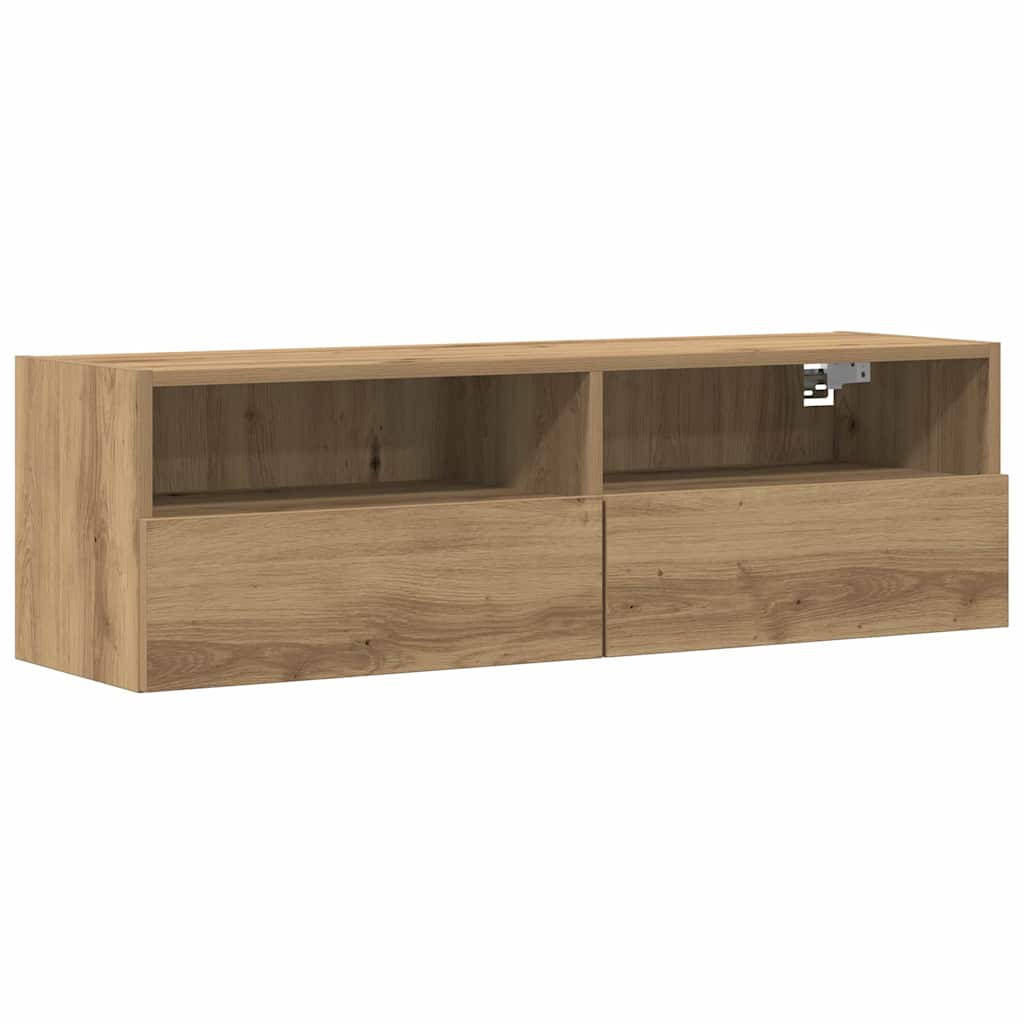 Tv Vägghylla Artisan Ek 100 X 30 X 30 Cm Konstruerat Trä