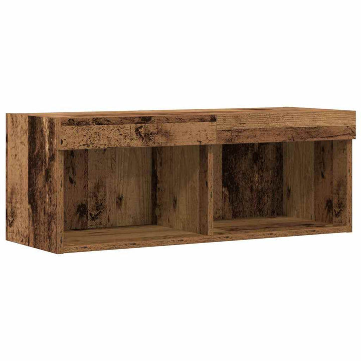 Tv-Bänkset 2 Pcs Gammalt Trä 80 X 30 X 30 Cm Konstruerat Trä