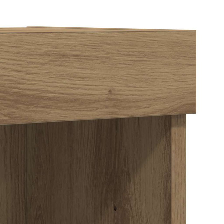 Tv-Bänkset Med Led Artisan Ek 80 X 30 X 30 Cm Konstruerat Trä