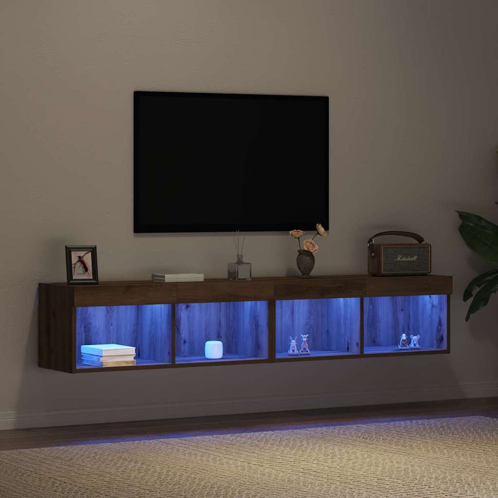 Tv-Bänkset 2 Pcs Artisan Ek 80 X 30 X 30 Cm Konstruerat Trä