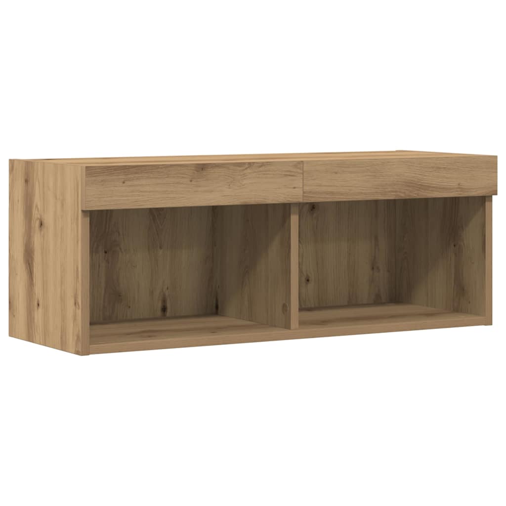 Tv-Bänkset 2 Pcs Artisan Ek 80 X 30 X 30 Cm Konstruerat Trä
