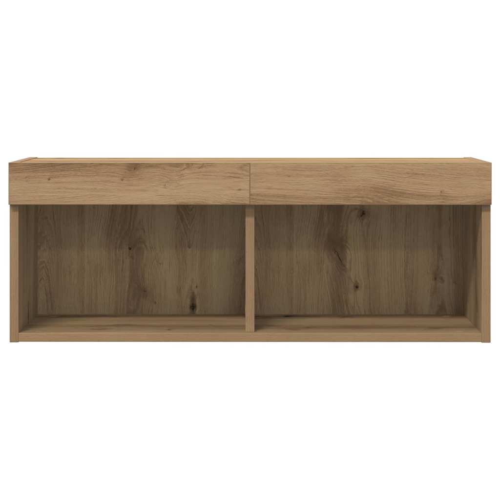 Tv-Bänkset 2 Pcs Artisan Ek 80 X 30 X 30 Cm Konstruerat Trä