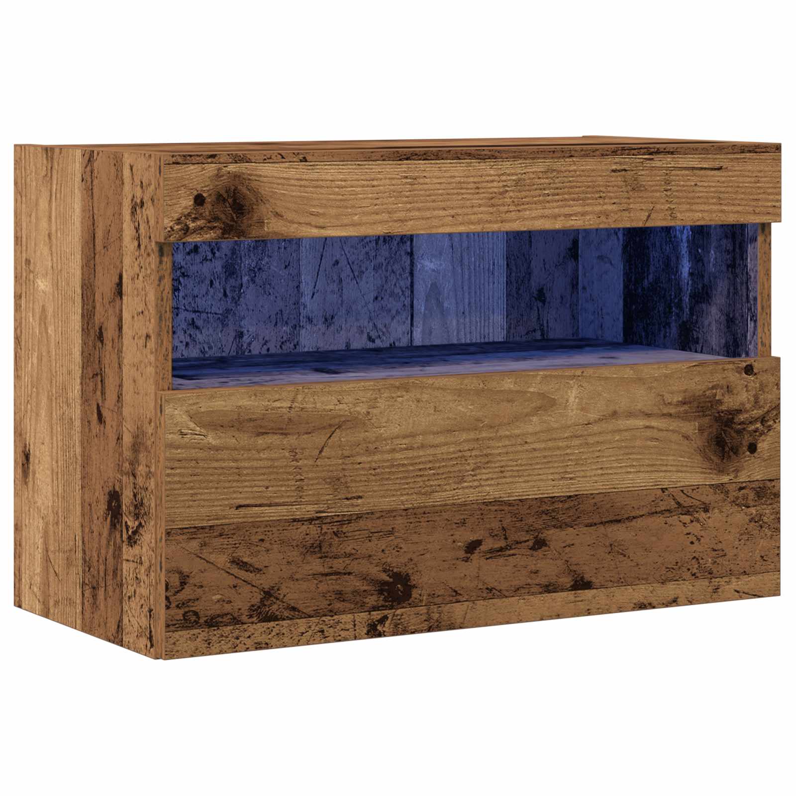 Tv Vägghylla Gammalt Trä 60 X 30 X 40 Cm Konstruerat Trä
