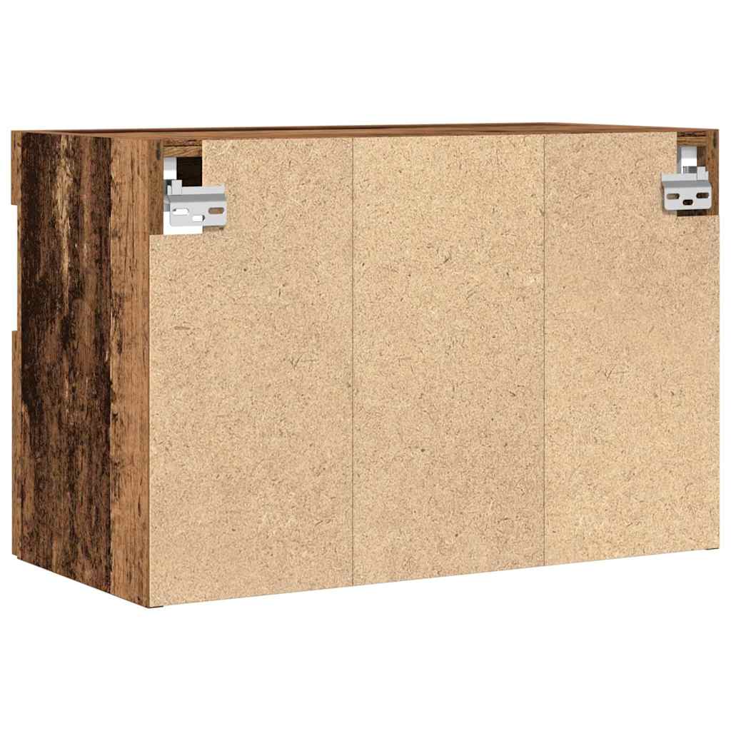 Tv Vägghylla 2 Pcs Gammalt Trä 60 X 30 X 40 Cm Konstruerat Trä