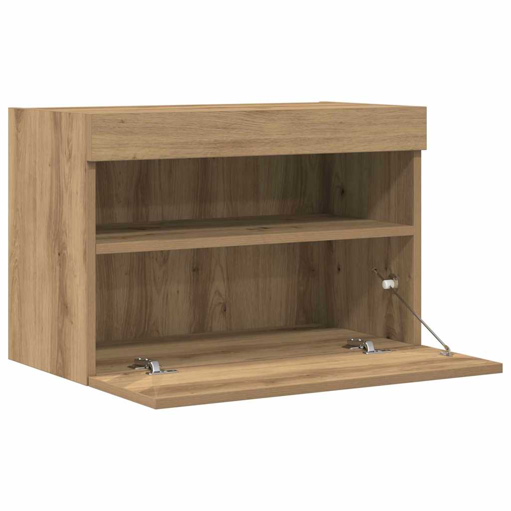 Tv Vägghylla 2 Pcs Artisan Ek 60 X 30 X 40 Cm Konstruerat Trä