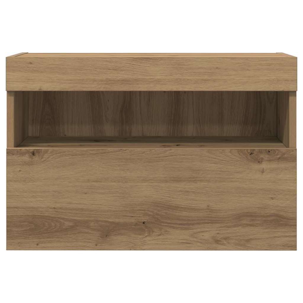 Tv Vägghylla 2 Pcs Artisan Ek 60 X 30 X 40 Cm Konstruerat Trä