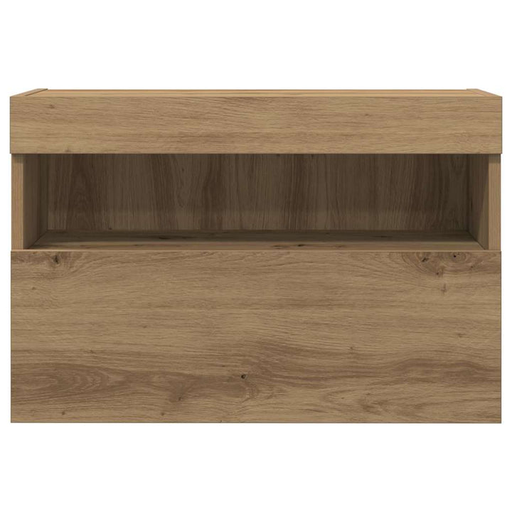 Tv Vägghylla 2 Pcs Artisan Ek 60 X 30 X 40 Cm Konstruerat Trä