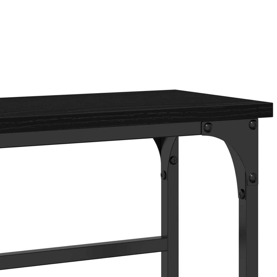 Konsolbord Svart Ek 75 X 19,5 X 75 Cm Konstruerat Trä