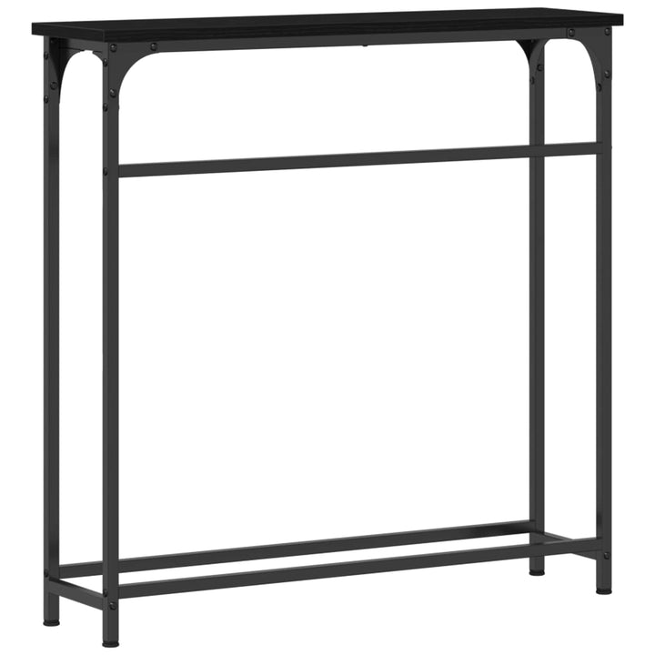 Konsolbord Svart Ek 75 X 19,5 X 75 Cm Konstruerat Trä