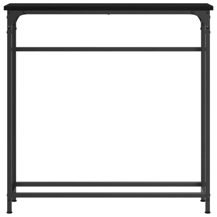 Konsolbord Svart Ek 75 X 19,5 X 75 Cm Konstruerat Trä