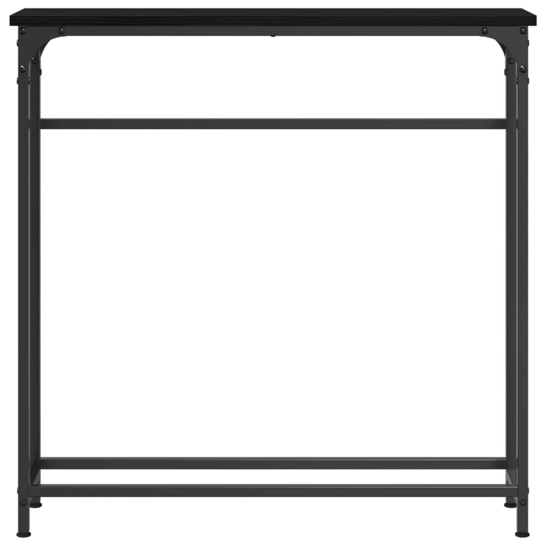 Konsolbord Svart Ek 75 X 19,5 X 75 Cm Konstruerat Trä
