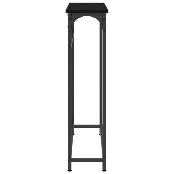Konsolbord Svart Ek 75 X 19,5 X 75 Cm Konstruerat Trä