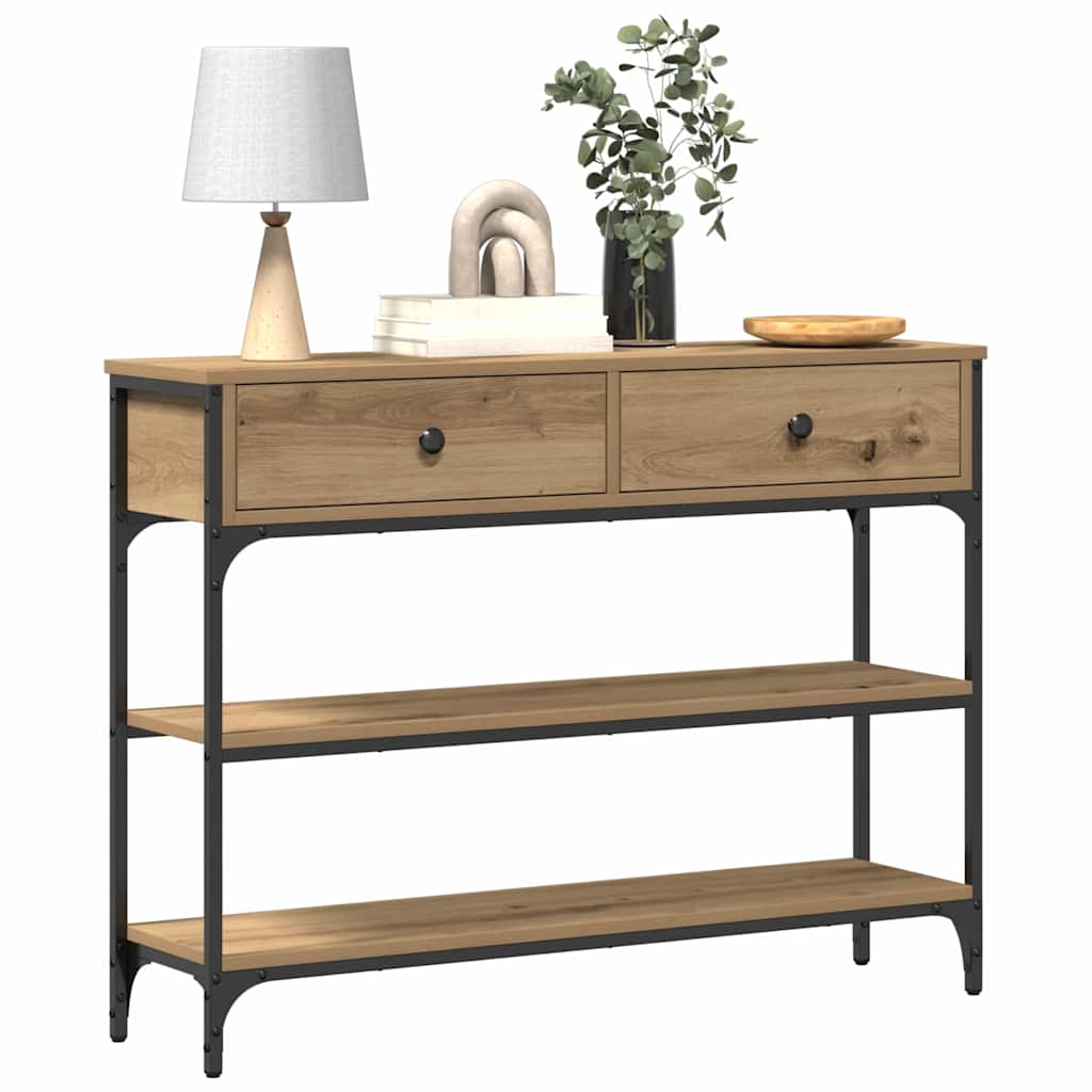 Konsolbord Artisan Ek 100 X 25 X 75 Cm Konstruerat Trä