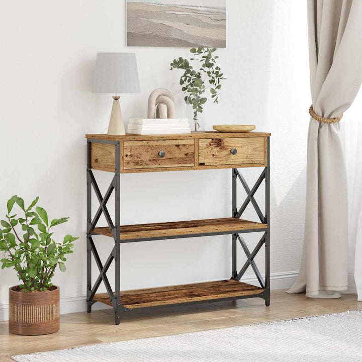 Konsol Bord Gammalt Trä 75 X 28 X 75 Cm