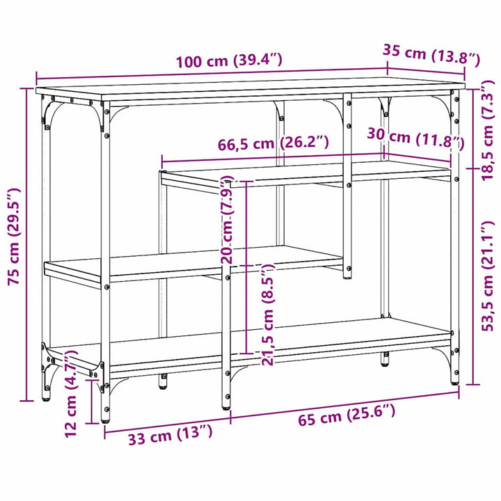Konsolbord Artisan Ek 100 X 35 X 75 Cm